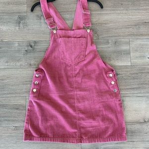 CORDUROY MAGENTA FOREVER 21 OVERALL DRESS